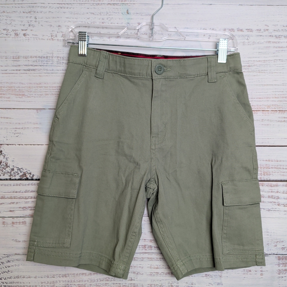 Levi's Boy's Youth Utility Cargo Shorts Size 14 Green Comfort Stretch